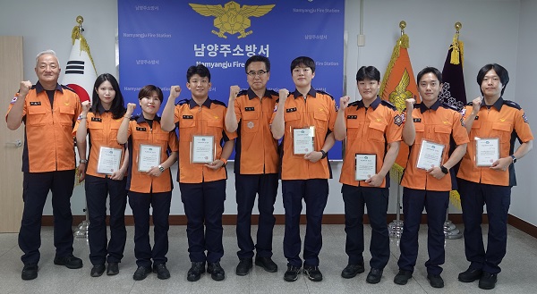 남양주소방서, 26년 상반기 중증 응급환자 소생 기여 세이버 인증서 수여